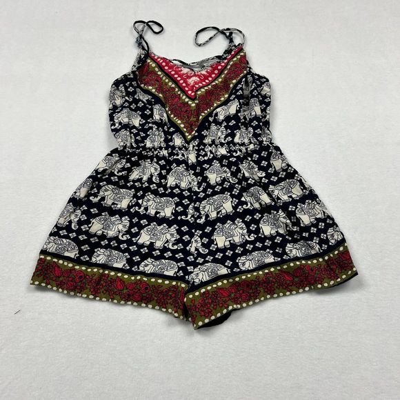 Angie brand elephant print romper size S - Picture 3 of 9